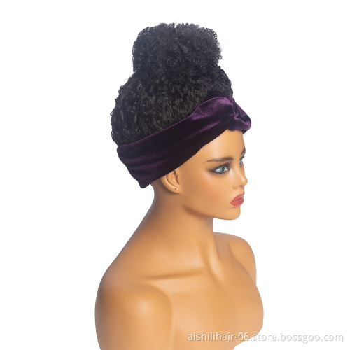 Aishili top quality purple headband wig grip headband wigs for black women